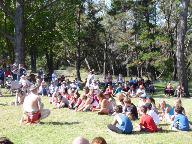 Kids dancing at Appin Massacre Memorial